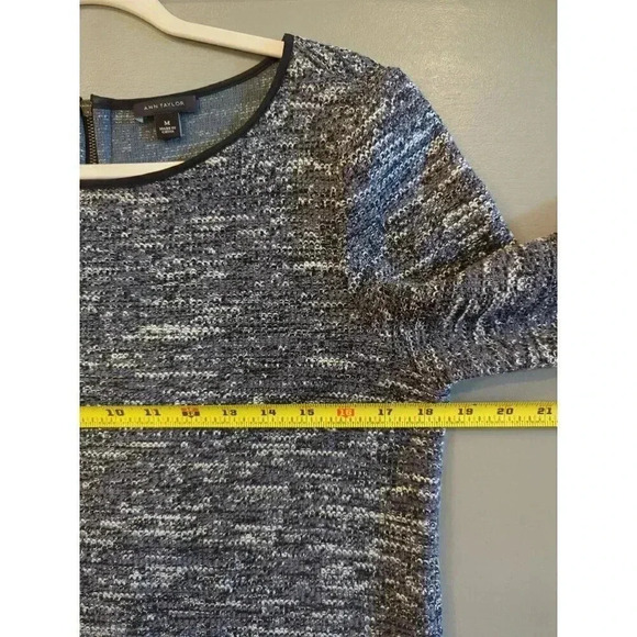 Ann Taylor Dress 3/4‎ Sleeve Medium Zipper Back - Picture 7 of 8